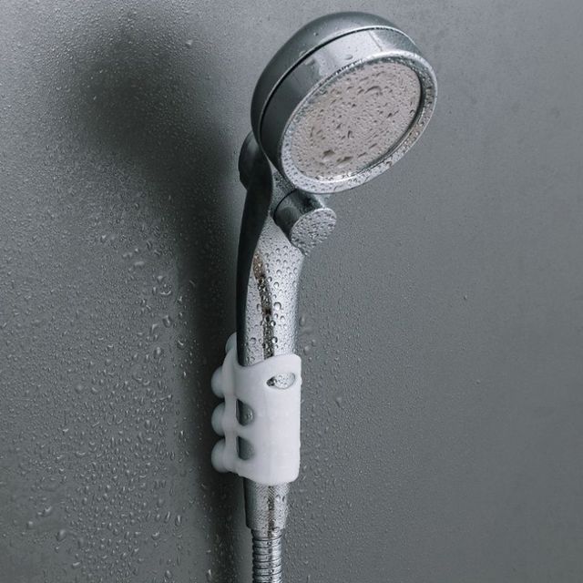 무타공 실리콘 흡착식 샤워기 홀더 거치대 HL-00043