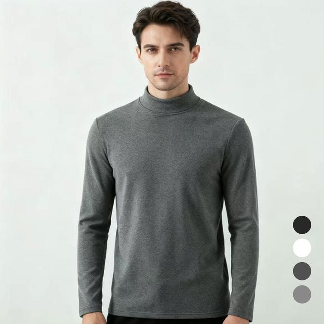 리버드 남성 소프트 기모 하프넥 폴라티 SD-251229