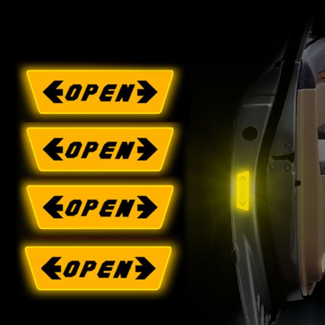 도어안전 반사 스티커 차량 안전용품 4P