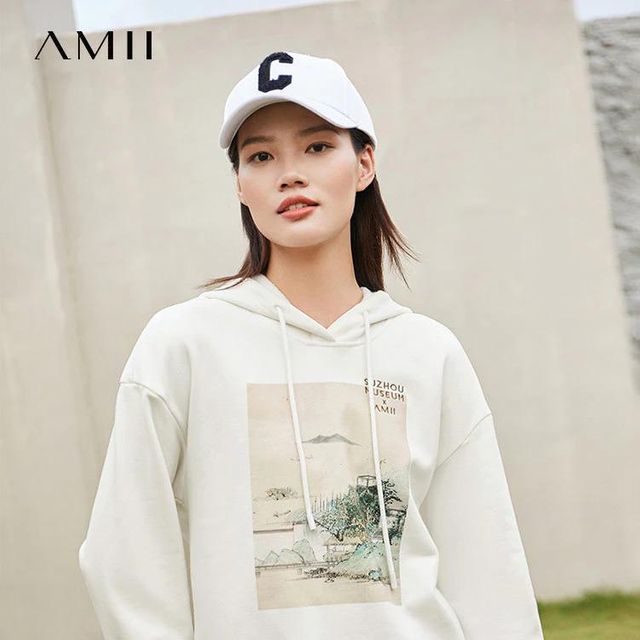 [해외] Amii Minimalism 여성을위한 겨울 후드 패션 중국 스