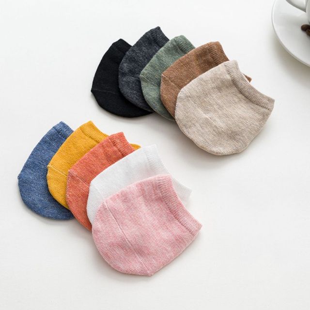 여성 무지 덧신 반양말 5족 세트 뮬덧신 편안한 착용감