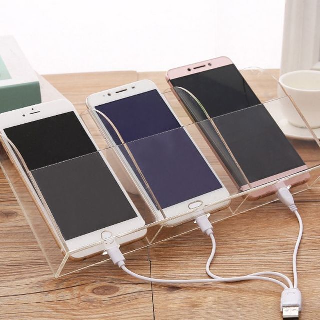 벽걸이 휴대폰 충전 거치대 리모콘 수납 정리함