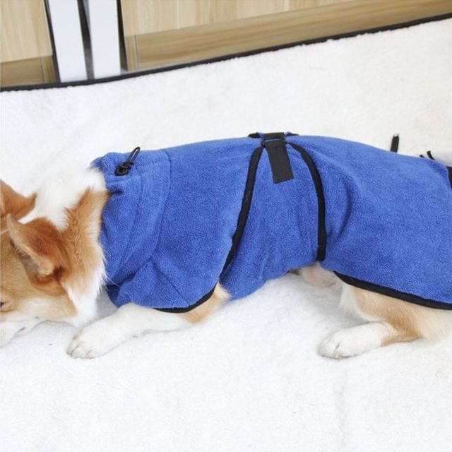 강아지 펫 목욕타월 고양이 가운 수건 타올 극세사 S