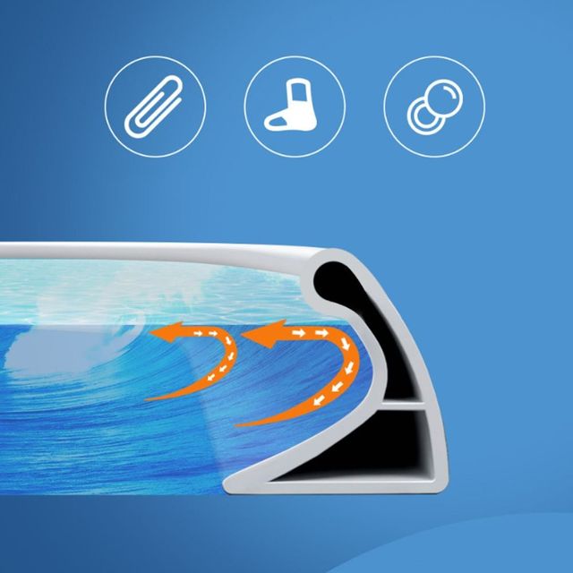 2M 샤워부스 물막이 실리콘 물차단기 화장실 DIY용