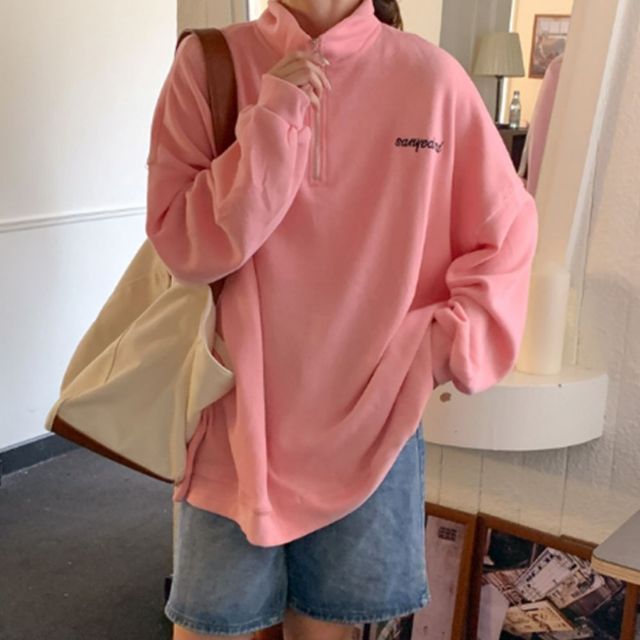 포근한 기모 하프집업 맨투맨 JSC-1004626