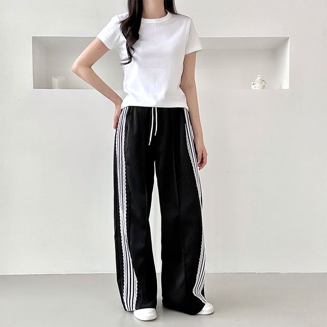 아르떼므 레이스 트랙 와이드 팬츠 SD-250617