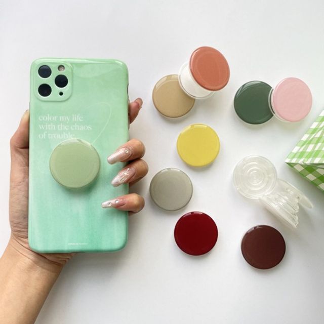 18컬러 원형 깔끔 스마트톡 톡홀더 안전고리 거치대