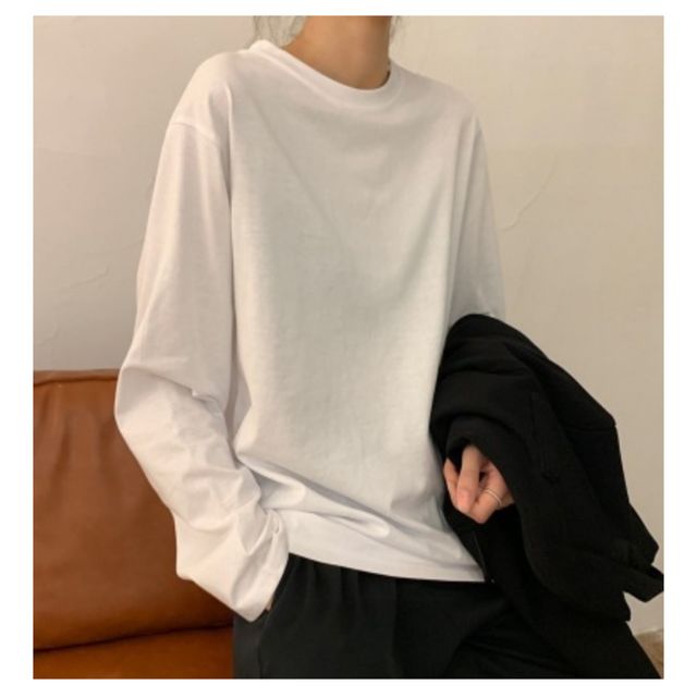 베이직 루즈핏 긴팔티셔츠 UC-0137