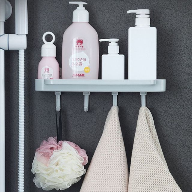 다용도 욕실 수건걸이 수납 선반 간편 설치형