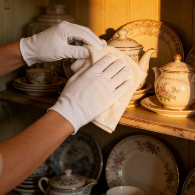 키밍 예식 하얀 장갑 10세트 웨딩 행사 결혼식 목장갑 속장갑