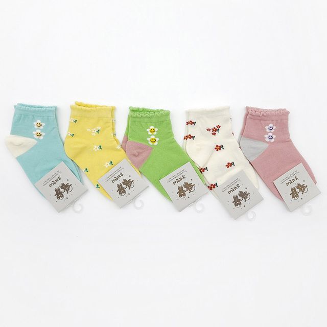 아동양말 들꽃 5켤레묶음 ELY-3011