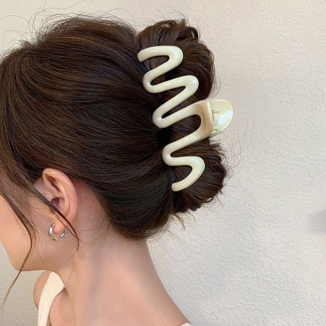 물결 웨이브 헤어 집게핀 13CM LM-0433