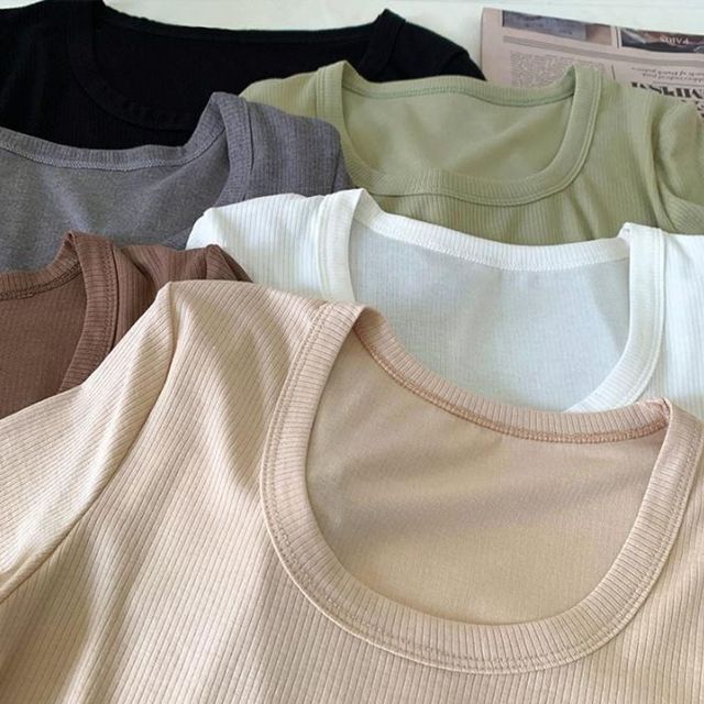 베이직 골지 반팔티 여름 캐주얼 티셔츠 6컬러 선택가능