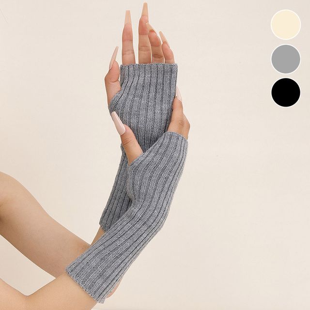 넓은골지 하프 니트 암워머 ELS-095