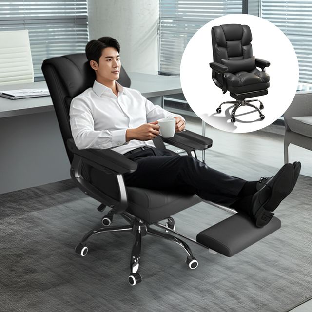 사무실 책상 의자 푹신한 가죽 중역의자 리클라이너