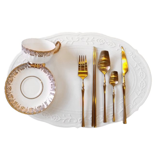 실리콘 화이트 대형 식탁매트 테이블 메트 식기받침