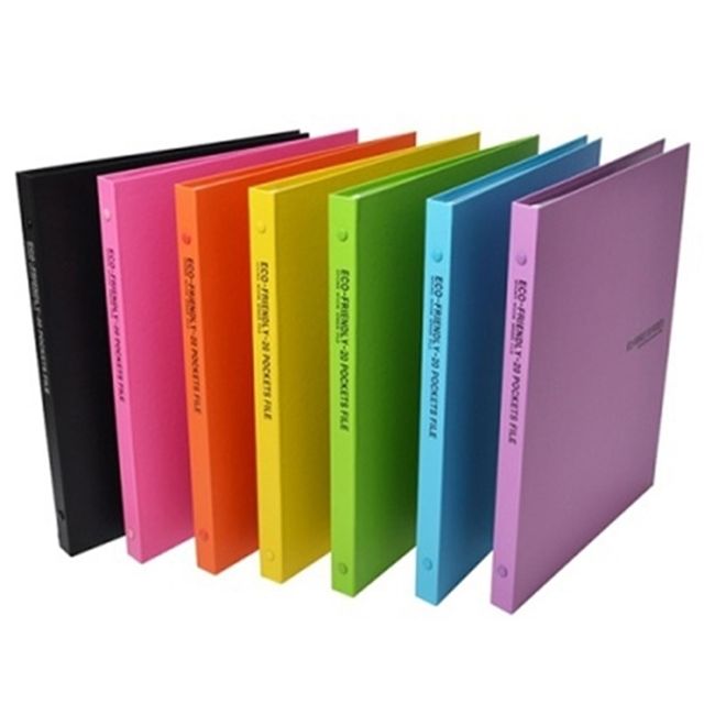 화사한 색상 홍보제안용 3공 포켓클리어화일북 A4-20P(제작 로고 인쇄 홍보 기념품 판촉물)