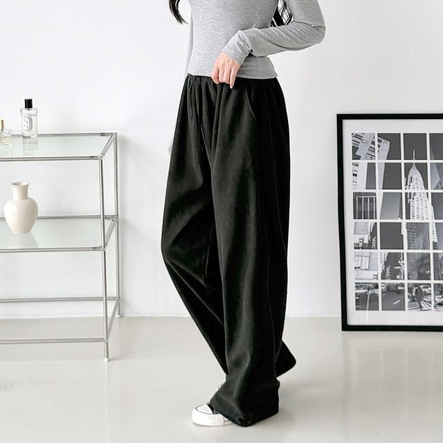 바미르 허리밴딩 골덴 와이드바지 SD-1004350