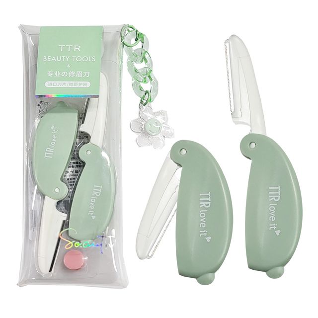 장만A627 접이식 눈썹칼 2개 정리칼 제모기 면도기 Huolang 만물선생 눈썹커터