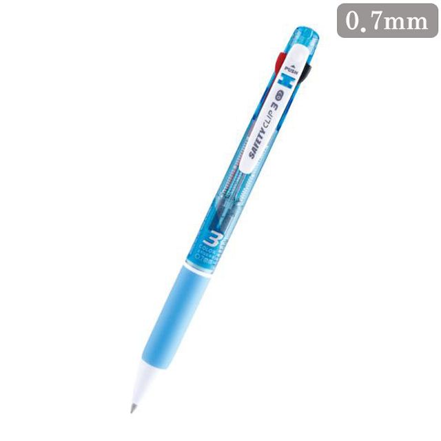 마이펜 세이프티클립 3색볼펜(0.7mm) 블루 1EA(제작 로고 인쇄 홍보 기념품 판촉물)