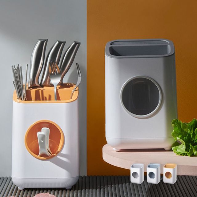 다용도 물빠짐 수저통 칼꽂이 수저꽂이 정리대
