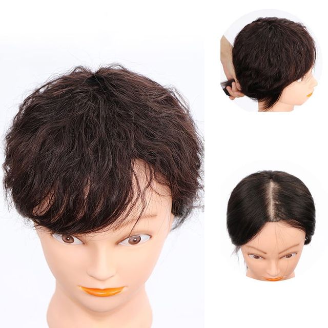 인모 정수리 부분가발 웨이브 헤어뽕 여성 가발 3핀