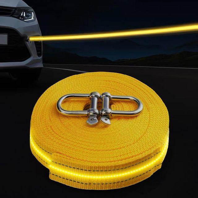 자동차 형광 견인로프 5M 5톤 U버클 트레일러 스트랩