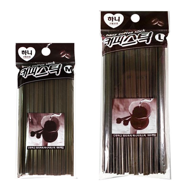 하니 일회용 빨대 테이크아웃 커피스틱 2종 빨