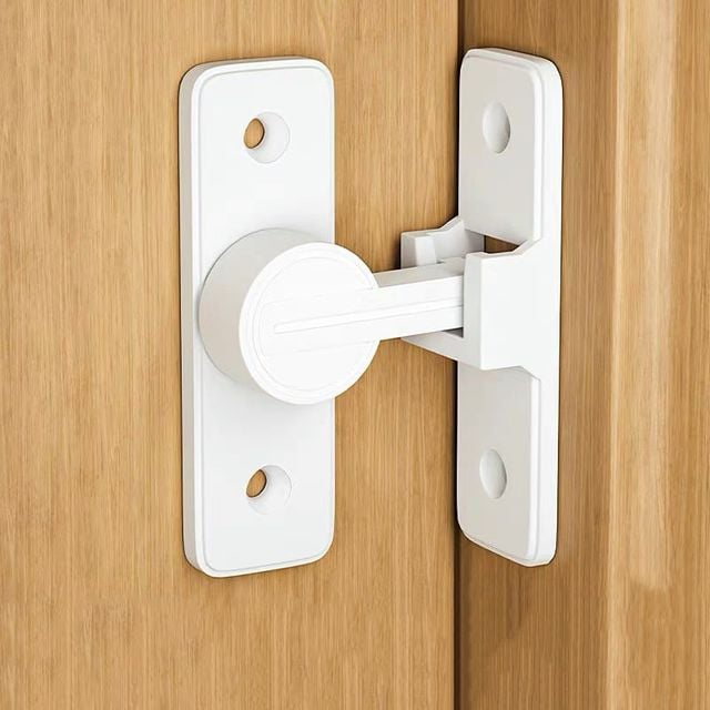 키밍 안전 도어락 안전고리 문걸쇠 잠금쇠 화이트