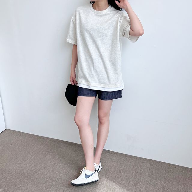 갤츠 레이어드 반팔 티셔츠 SD-230521