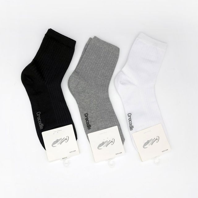 남성 클래식 골지 크로커다일 5켤레묶음 ELY-9002