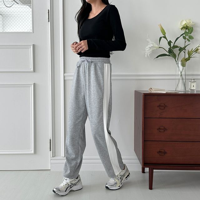 엘브 쮸리 옆라인 와이드 팬츠 SD-240902