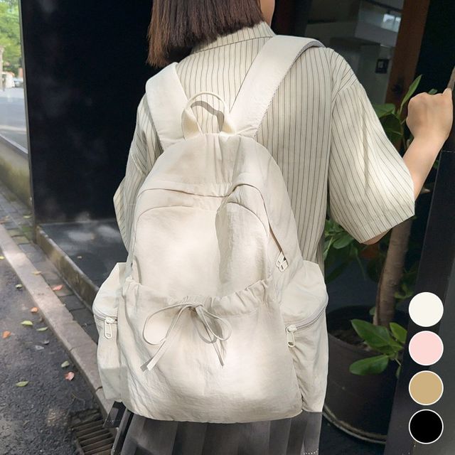 셔링 리본 여성 경량 백팩 ELG-224