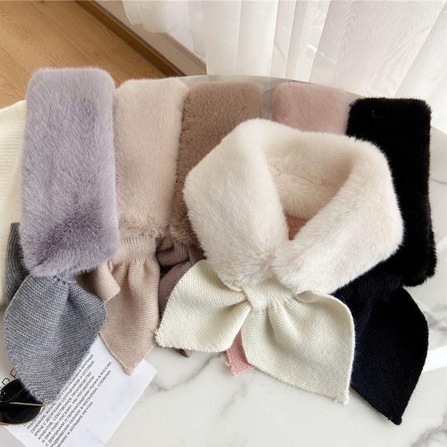 무지 리본 쁘띠퍼 머플러 SD-221068