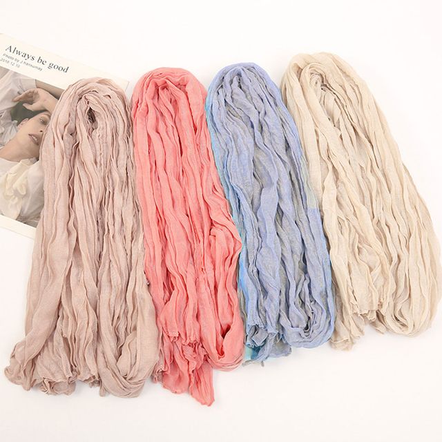 얇은 롱 주름 스카프 머플러 DK-1003675