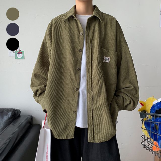 남성 오버핏 골덴 남방 URK_054