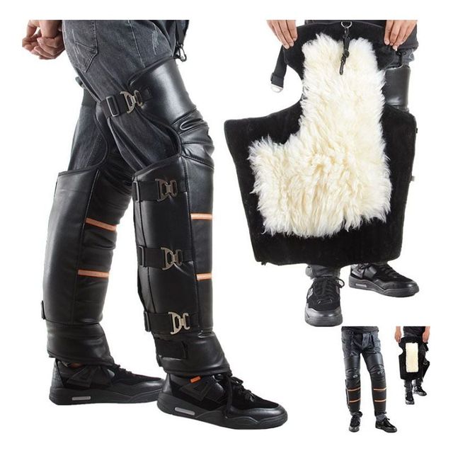 키밍 방한 양가죽 무릎보호대 털 레그워머