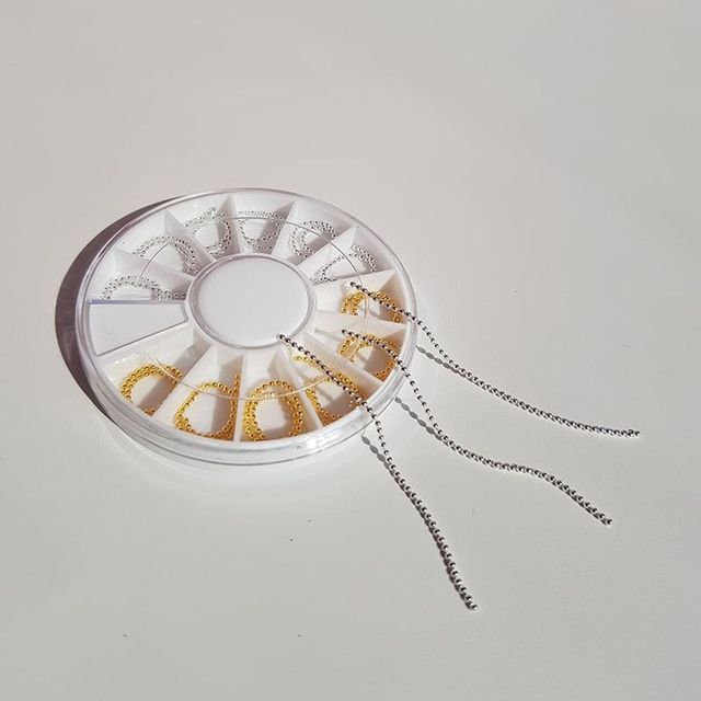 네일아트 구슬체인 세트 골드 실버 네일파츠 재료