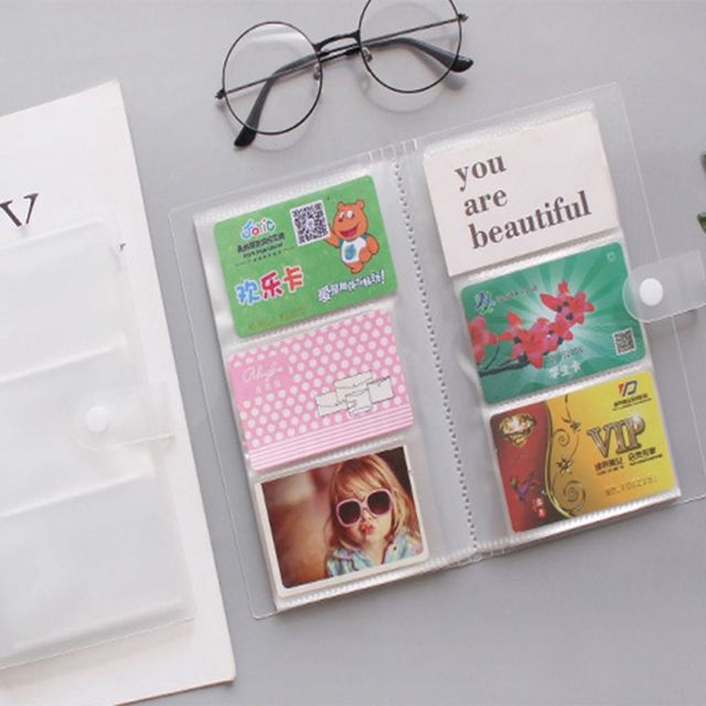 투명 명함집 명함 보관 북 명함첩 50매 수납 가능