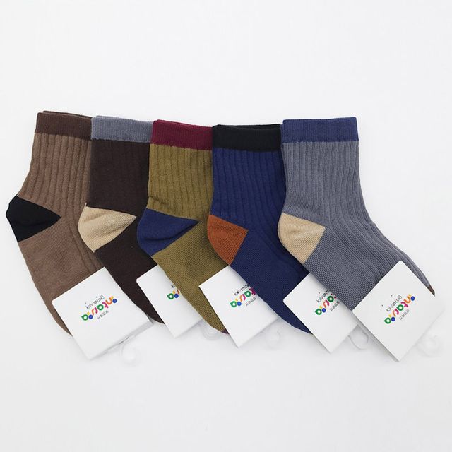 아동양말 골지베이직 5켤레묶음 ELY-3023