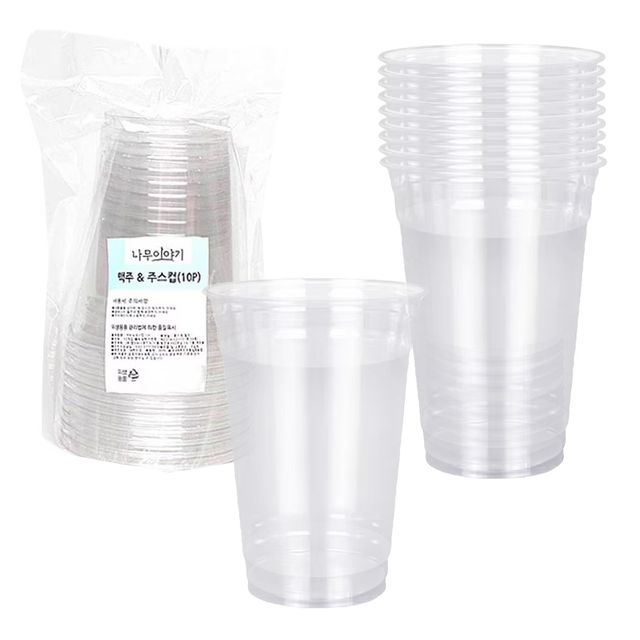 나무이야기 맥주주스컵 410ml 10P 아아컵 아이스컵