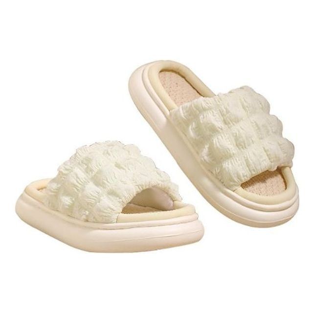 사계절 린넨 실내 슬리퍼 거실화 층간소음 차단용