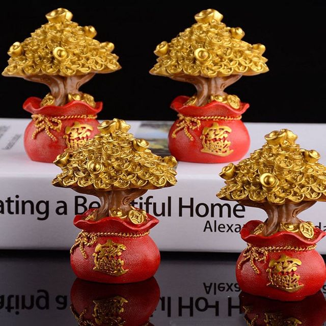 풍수 장식소품 돈나무 미니 자동차 인테리어 선물 1p