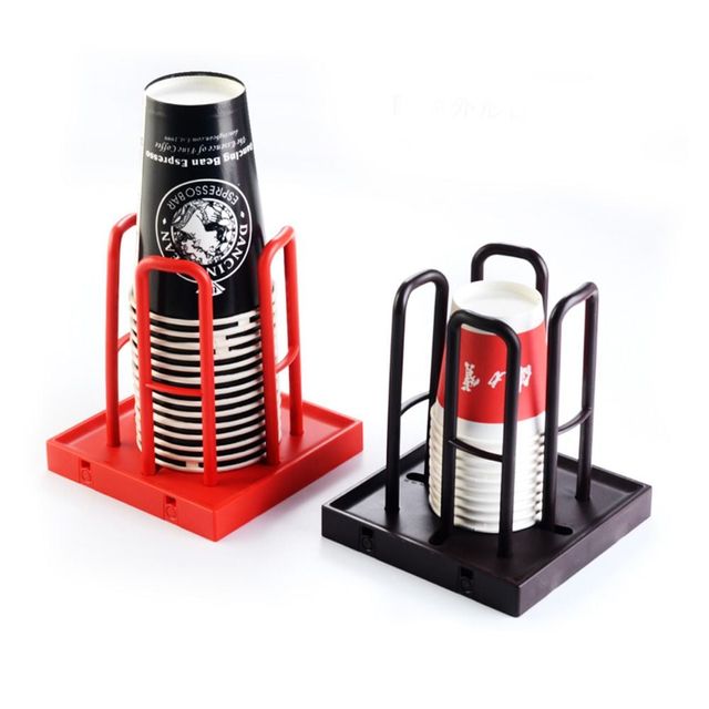 종이컵 디스펜서 수거함 카페 정리대