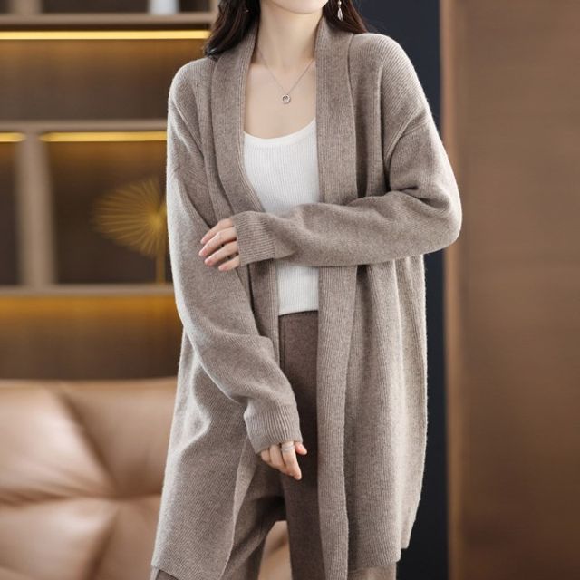 노버튼 베이직 숄 가디건 간절기아우터 가을옷 루즈핏