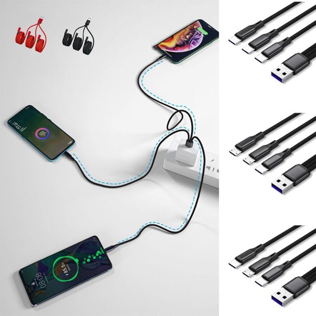 키밍 분리형 삼중 충전케이블 사무용 액세서리