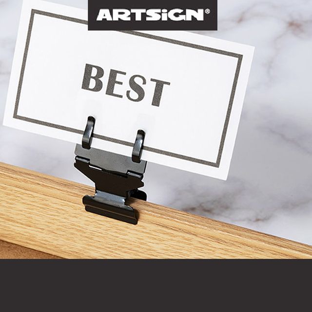 경첩 네임텍 쇼클립 명함 메모지 홀더 꽂이 검정1개