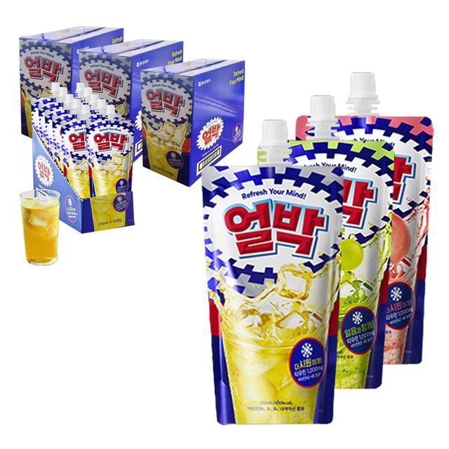 동아제약 얼박 40팩 대박스 얼음 박카스 스파우트형 오리지널 샤인머스켓 복숭아 얼려먹는 빙과