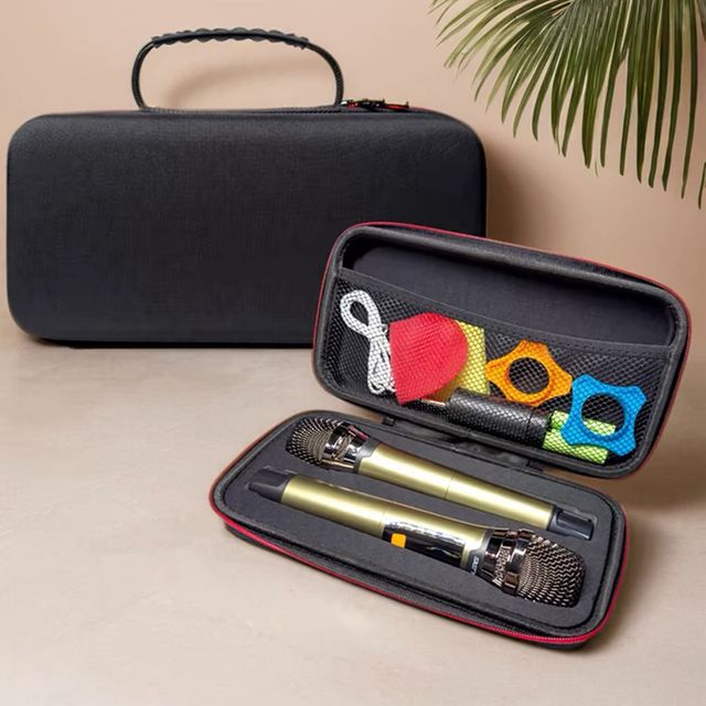 마이크 수납 파우치 정리 가방 디지털 케이스 손잡이