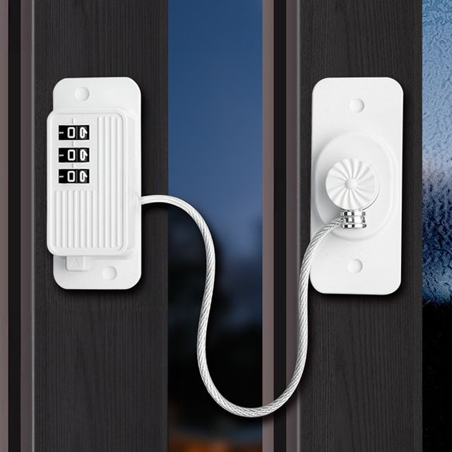 다이얼 시건장치 창문열림방지 샷시 서랍 오븐 무타공 잠금장치 2컬러